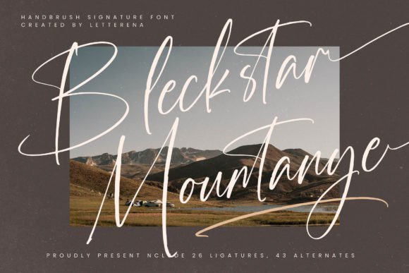 Bleckstar Mountanye: A Handwritten Font with Modern Grace
