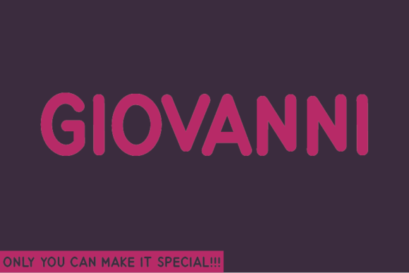 Giovanni: The Unedited Handwritten Font with Real Character
